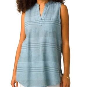 NWT Prana Emery Run Tunic Luna Blue Stripes - M - W11212383